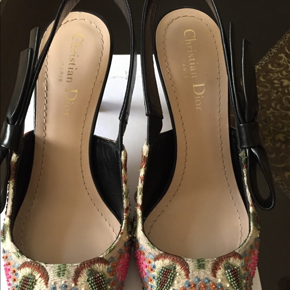 Dior Beaded Slingbacks Sweet D 38 - Picture 3 of 6